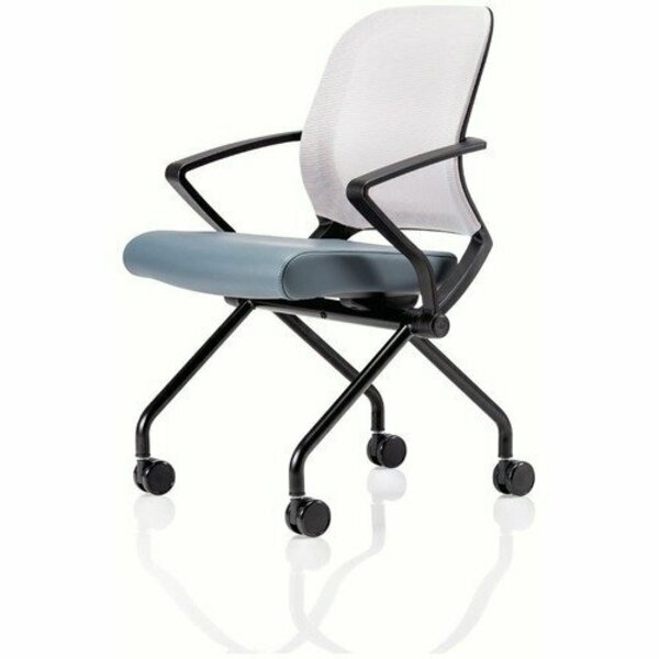 United Chair Co Chair, Nesting, w/Arms, 18inx22-1/2inx35in, Carbon, 2PK UNCRK3E3RCP04